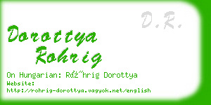 dorottya rohrig business card